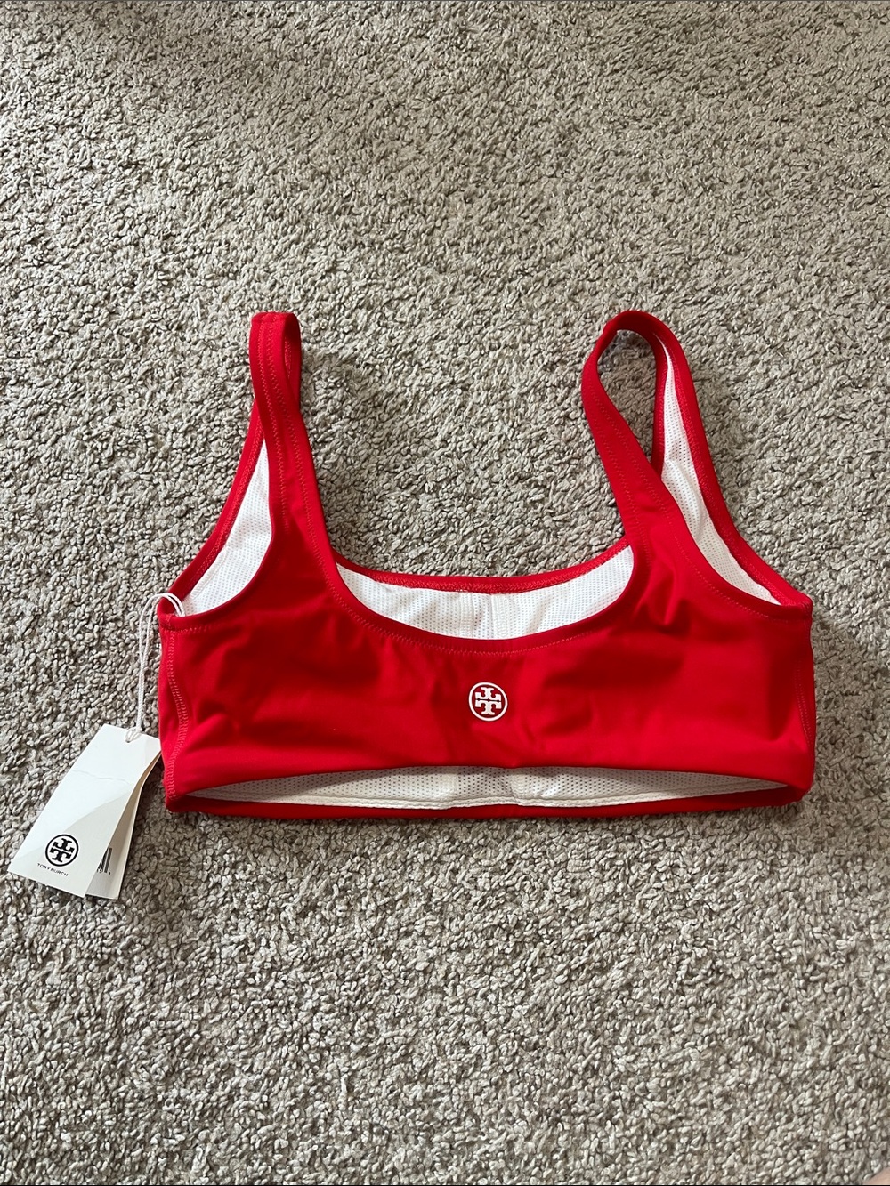 Tory Burch Red Scoop Bra - S